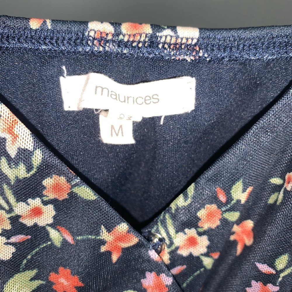 Navy V-neck Sundress - Picture 7 of 9